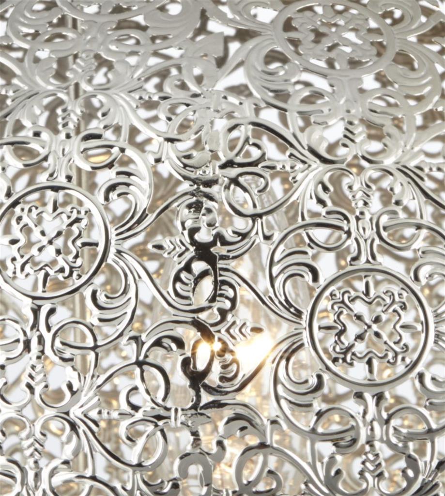 Searchlight 8221-1SS Fretwork Table Lamp - Laser Cut Nickel RRP £119.00