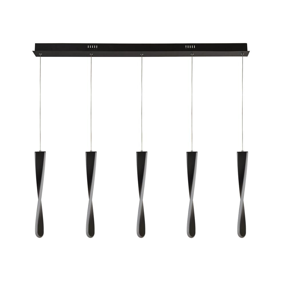 86755BK Paddle LED 5 Light Bar Pendant Black RRP £219.00