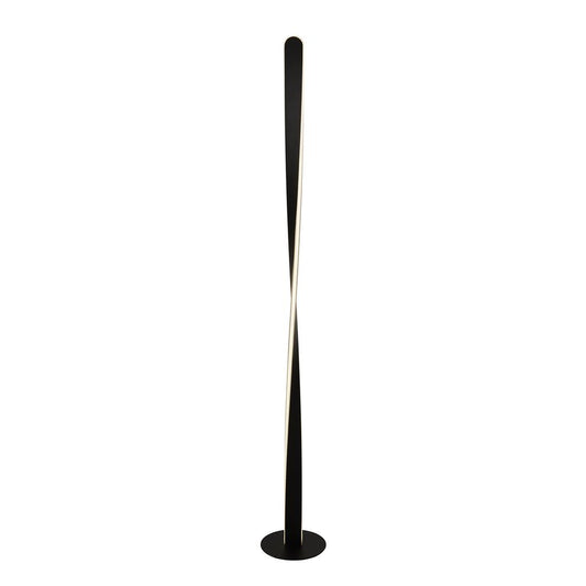 8679BK LED Floor Lamp - Black Metal & Opal RRP £180