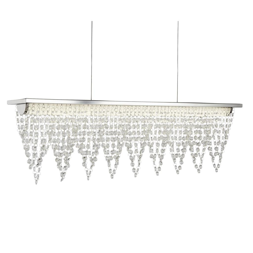 Searchlight 8857CC Drape Led Ceiling Bar - Chrome Crystal Waterfall Dressing RRP £199