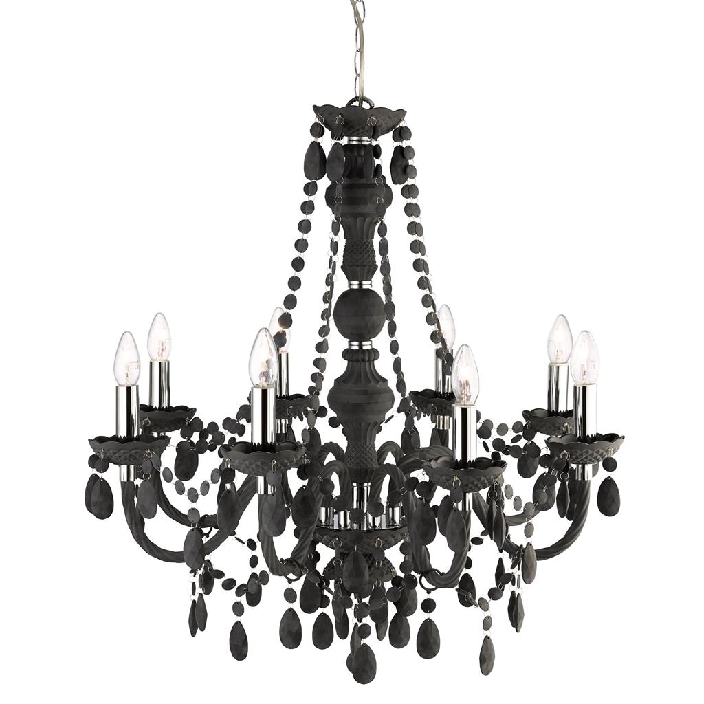 Searchlight 8888-8GY Marie Therese 8Lt Ceiling Pendant - Grey Glass & Acrylic RRP £289.00