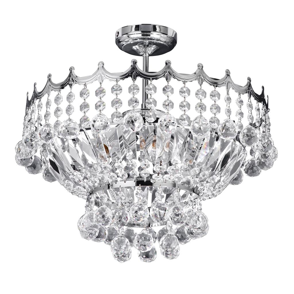 Searchlight 9113-39CC Versailles - 5 Light Chrome Semi Flush Chandelier RRP £329.00