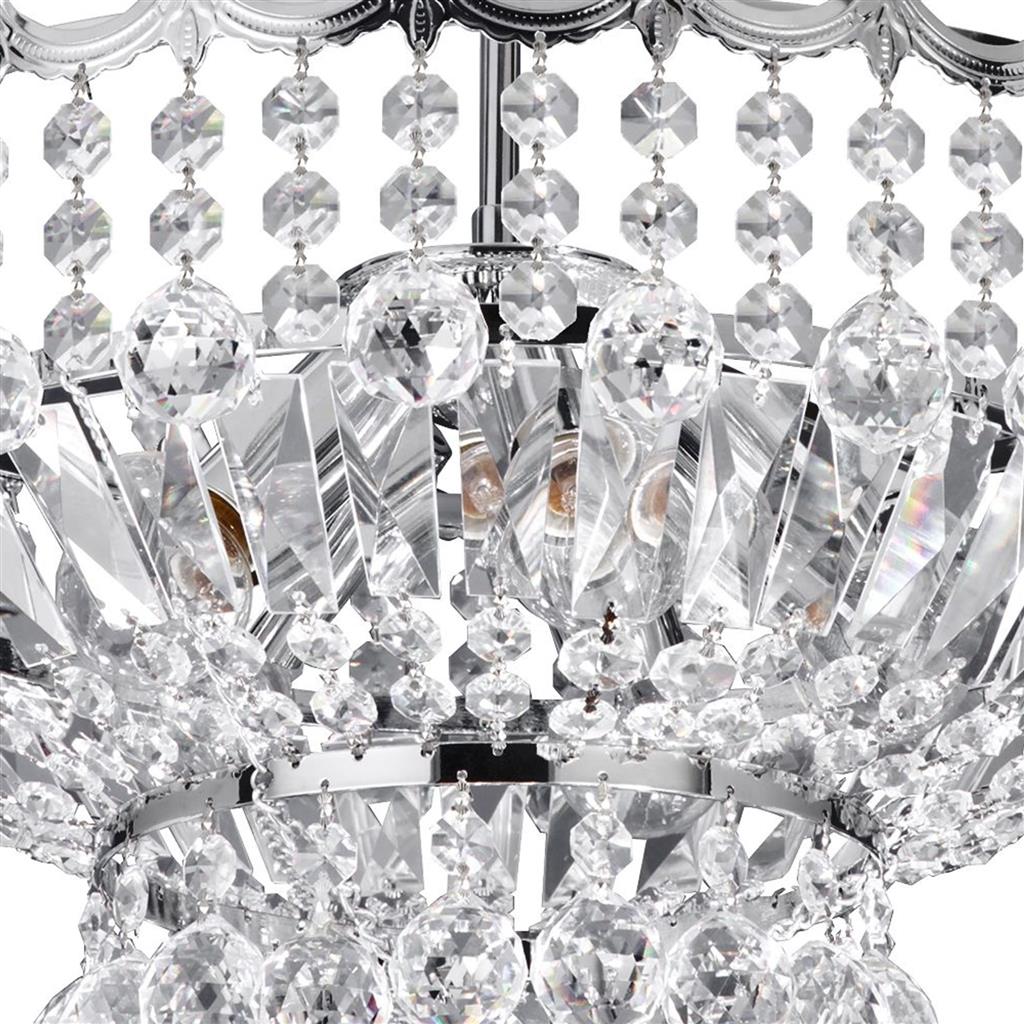 Searchlight 9113-39CC Versailles - 5 Light Chrome Semi Flush Chandelier RRP £329.00