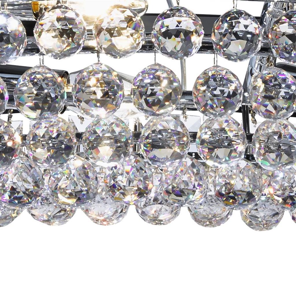 Searchlight 9190CC Vesuvius 24Lt Pendant - Chrome, Clear Coffin and Ball Drops RRP £5450.00