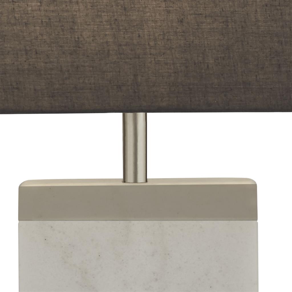 Searchlight 9381SN Satin Nickel, White Marble & Grey Shade RRP £189.00