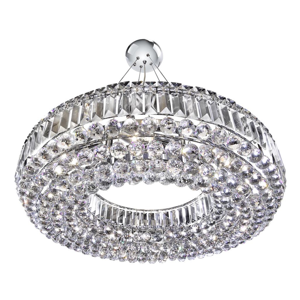 Searchlight 9392CC Vesuvius 10 Light Pendant - Chrome, Clear Coffin and Ball Drops RRP £1679.00