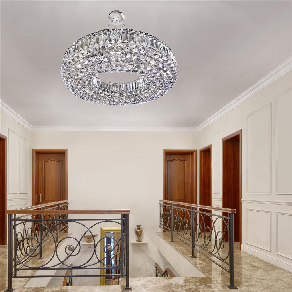 Searchlight 9392CC Vesuvius 10 Light Pendant - Chrome, Clear Coffin and Ball Drops RRP £1679.00
