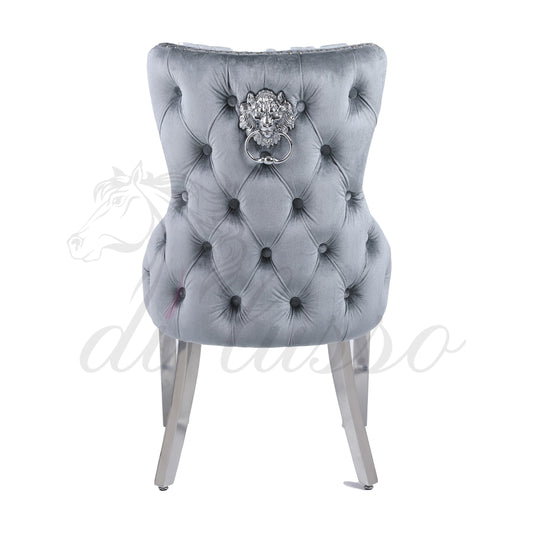 Royal Grey/Chrome Dining Chair