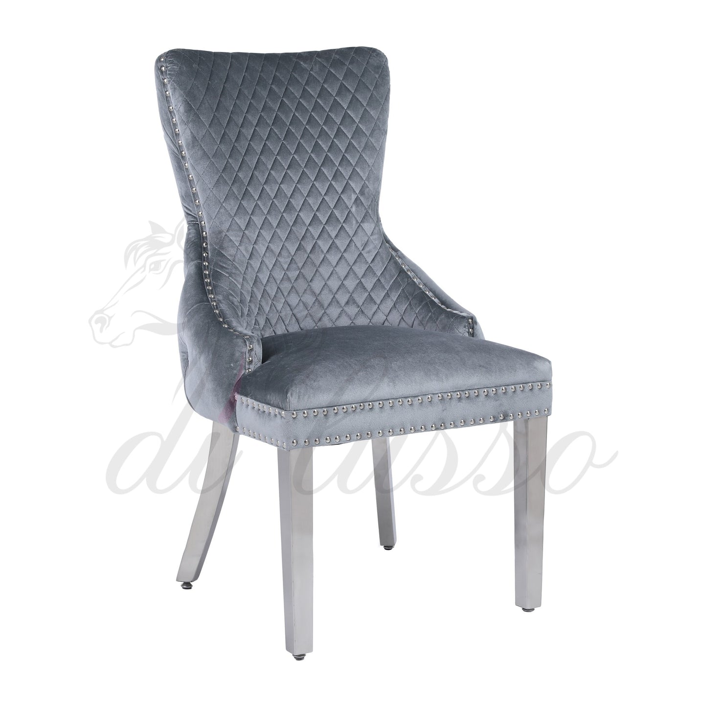 Royal Grey/Chrome Dining Chair