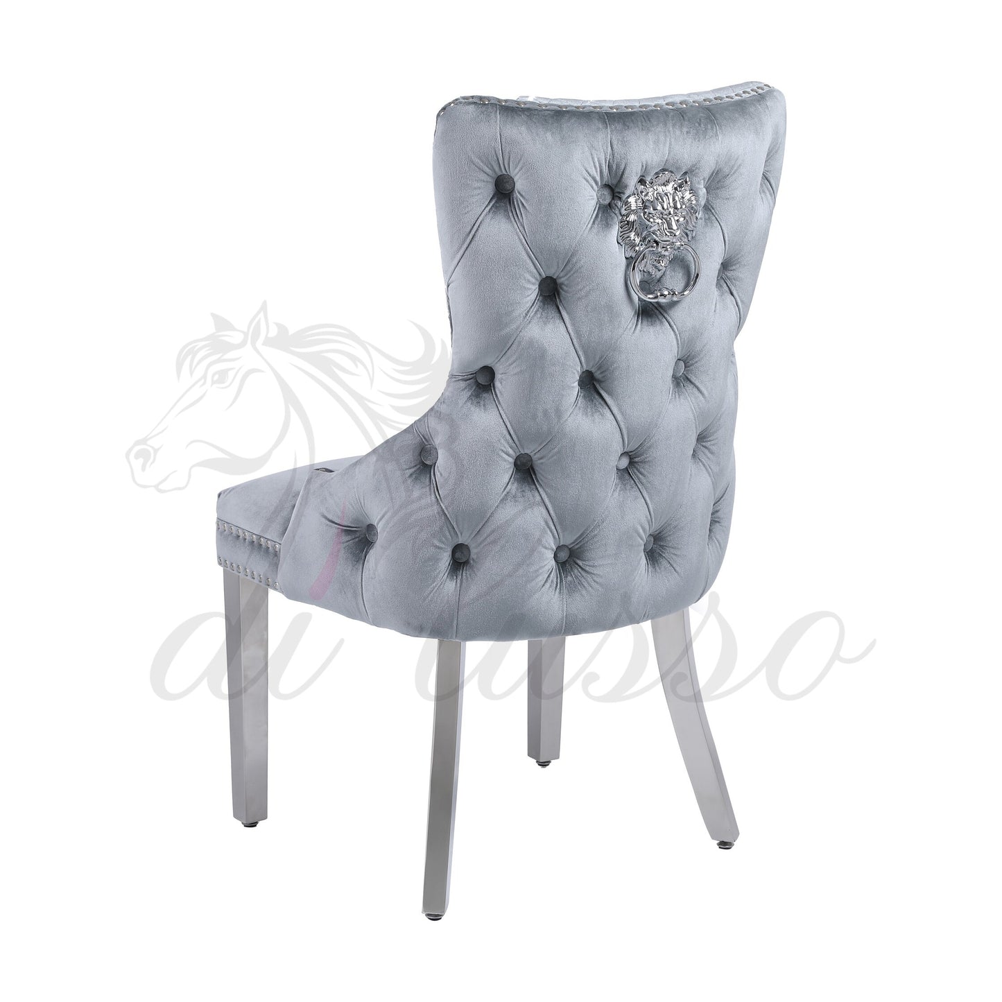 Royal Grey/Chrome Dining Chair