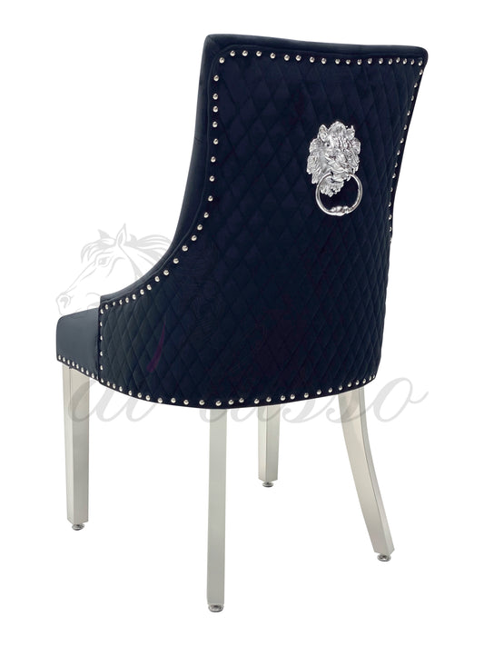 Paris Plush Velvet Black Dining Chairs