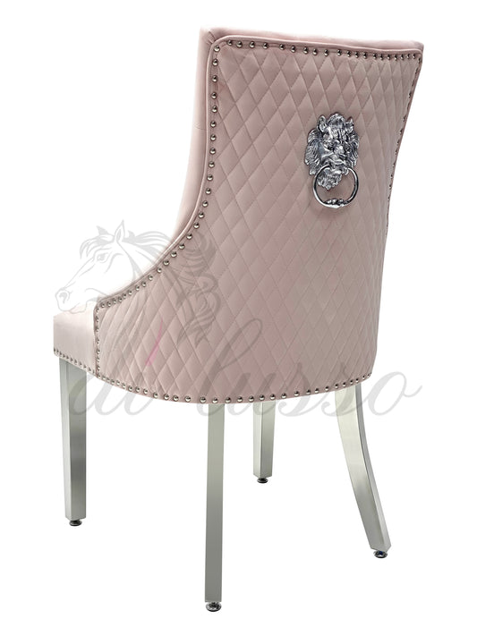 Paris Plush Velvet Pink Dining Chairs