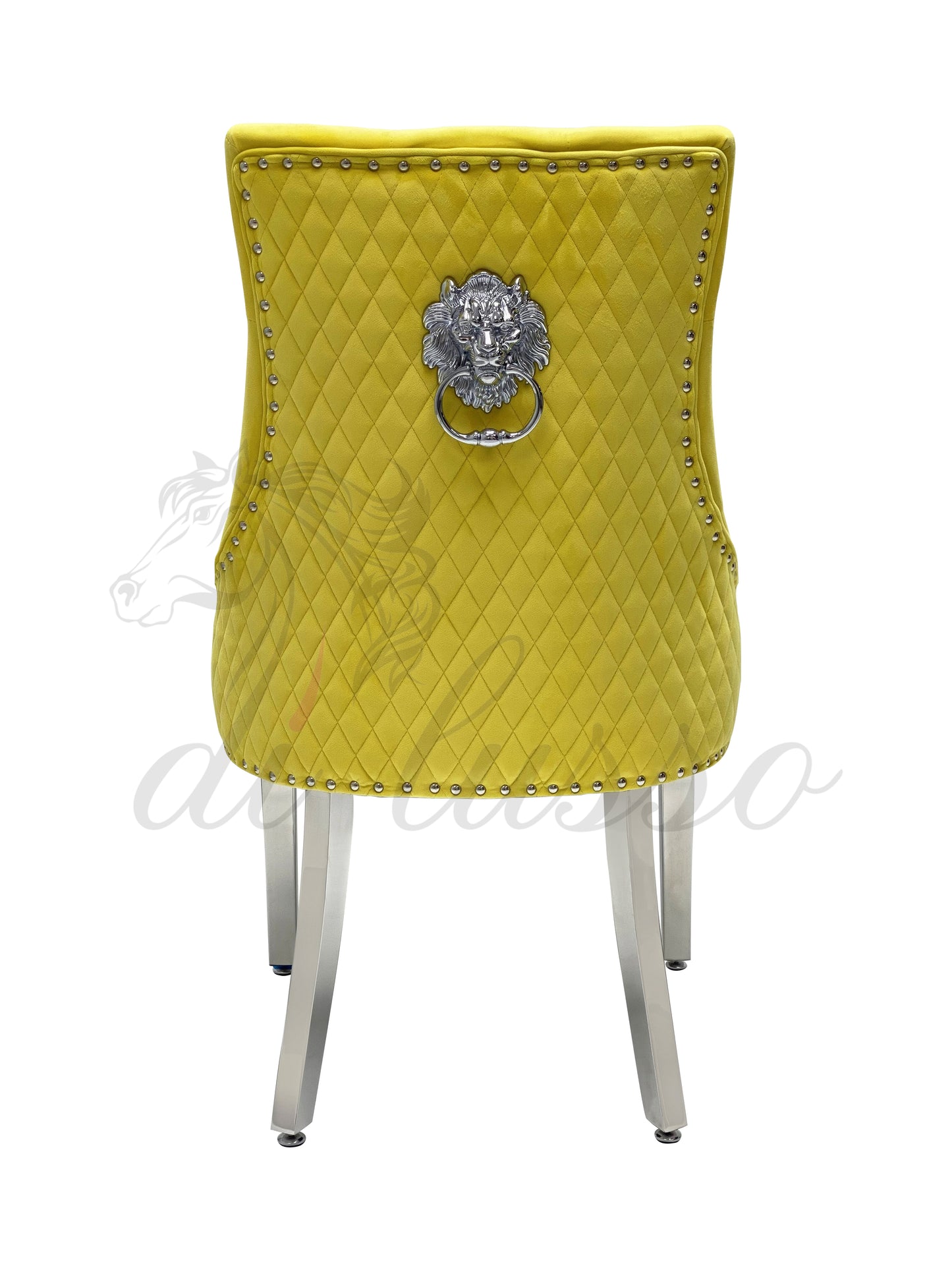 Plush Velvet Yellow Dining Chairs