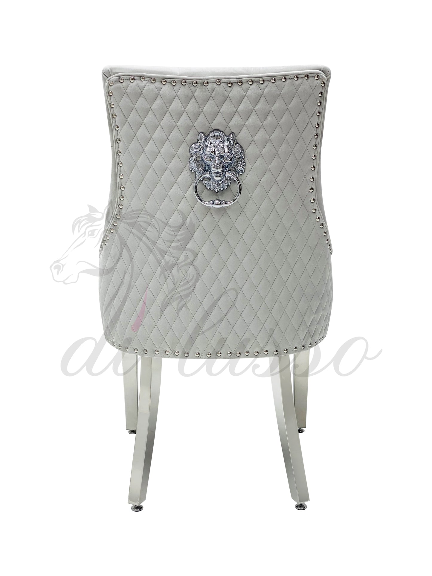 Paris Plush Velvet Silver Dining Chairs