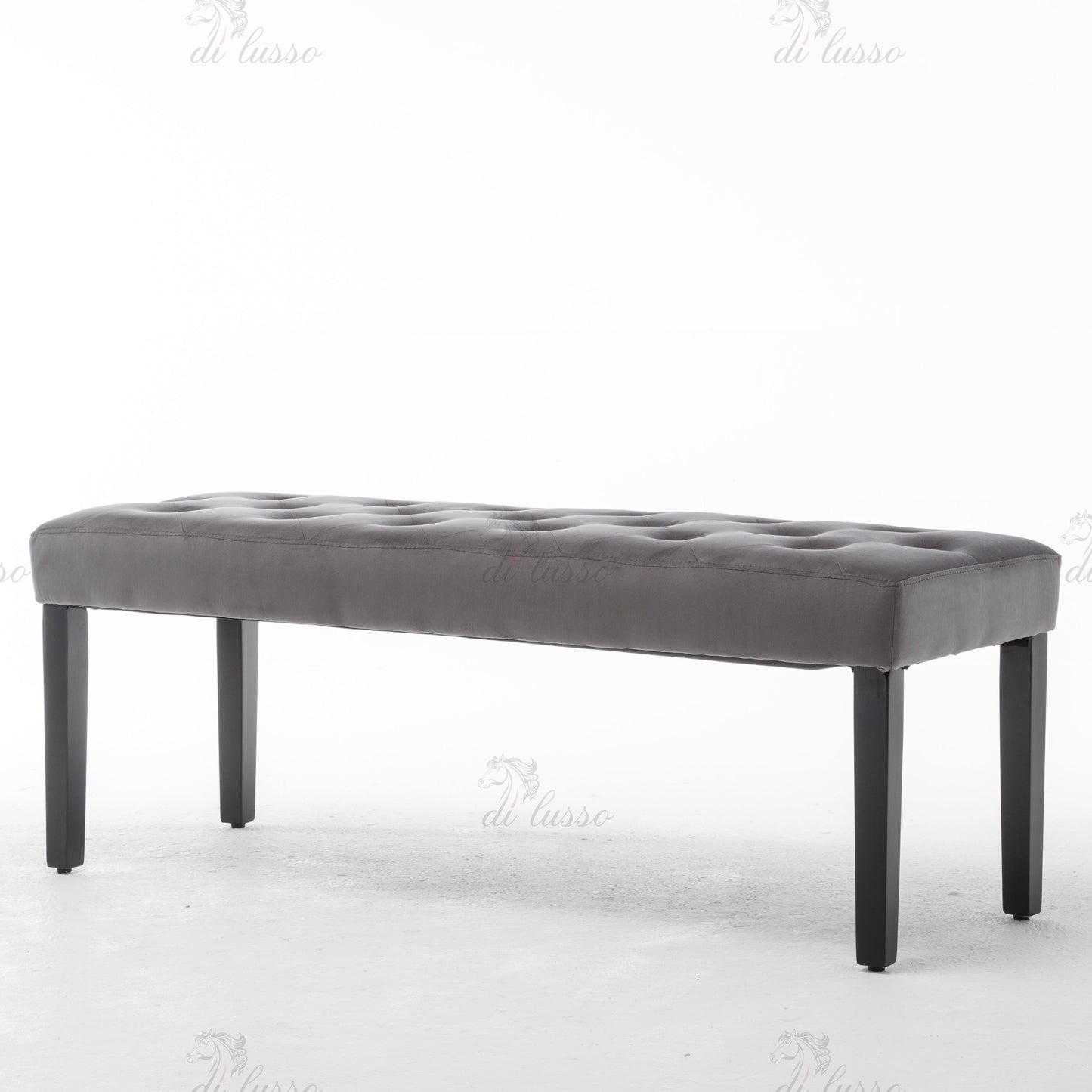 Elan Dark/Light Grey Velvet Bench