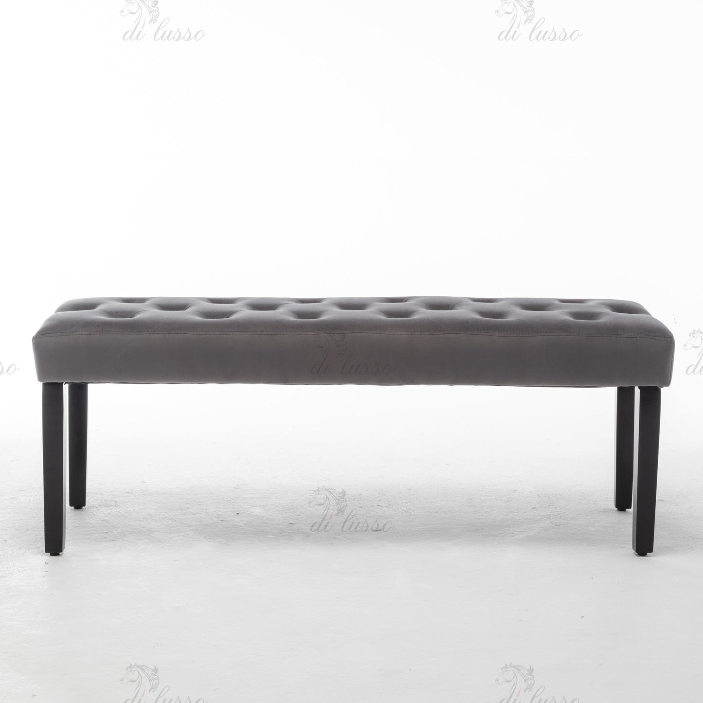 Elan Dark/Light Grey Velvet Bench
