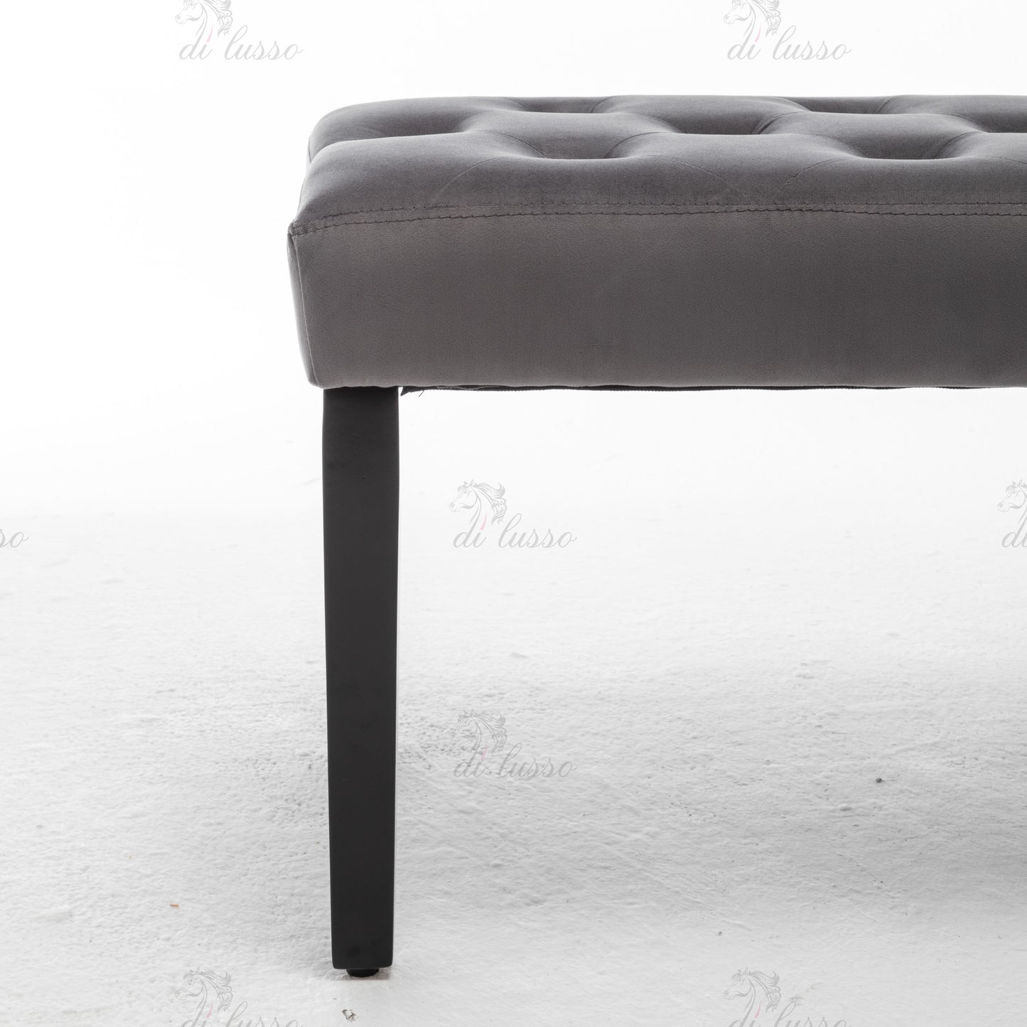Elan Dark/Light Grey Velvet Bench