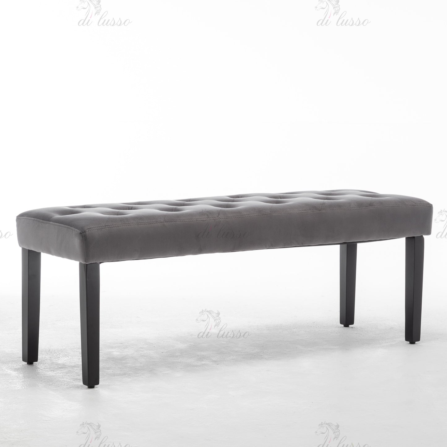Elan Dark/Light Grey Velvet Bench