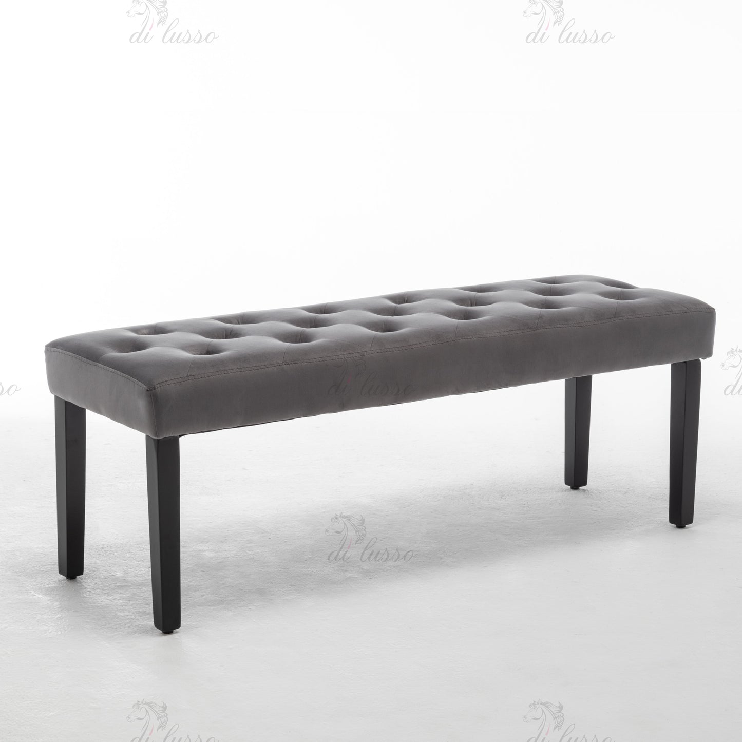 Elan Dark/Light Grey Velvet Bench