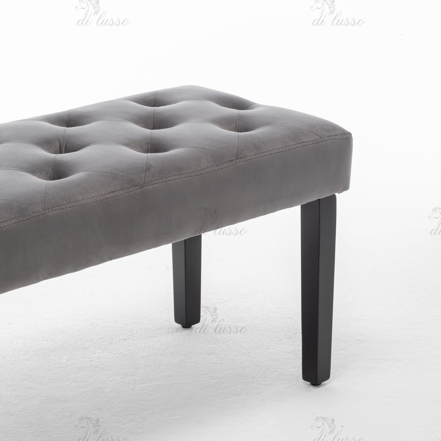 Elan Dark/Light Grey Velvet Bench