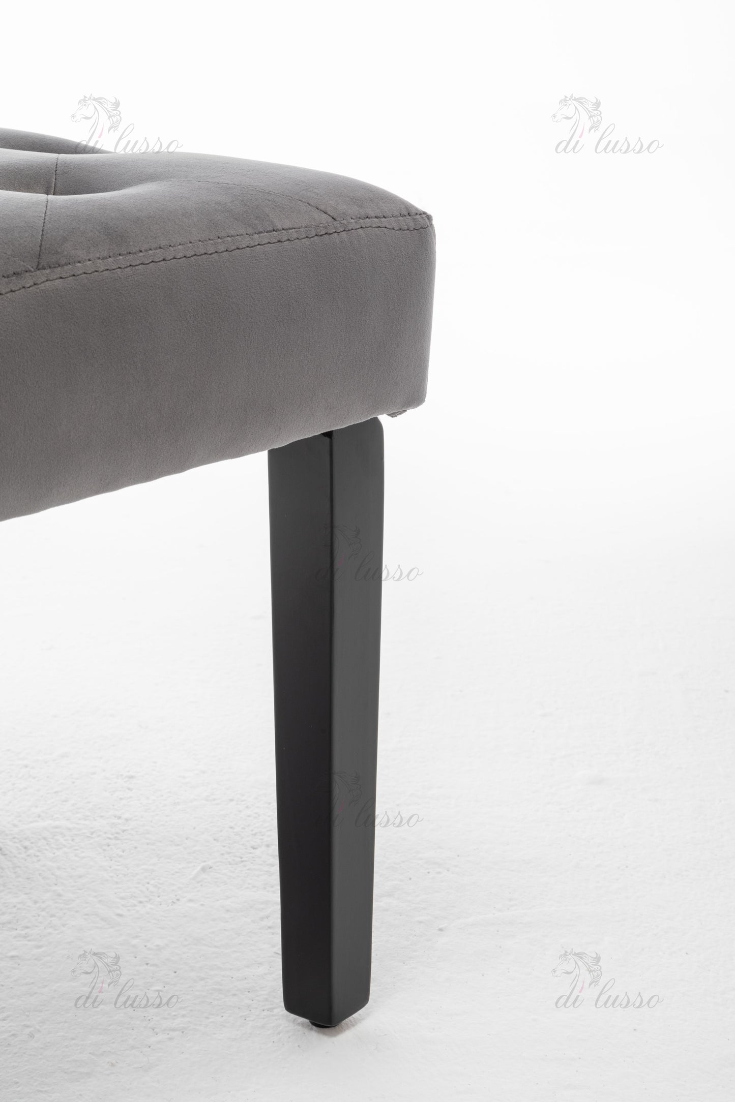 Elan Dark/Light Grey Velvet Bench