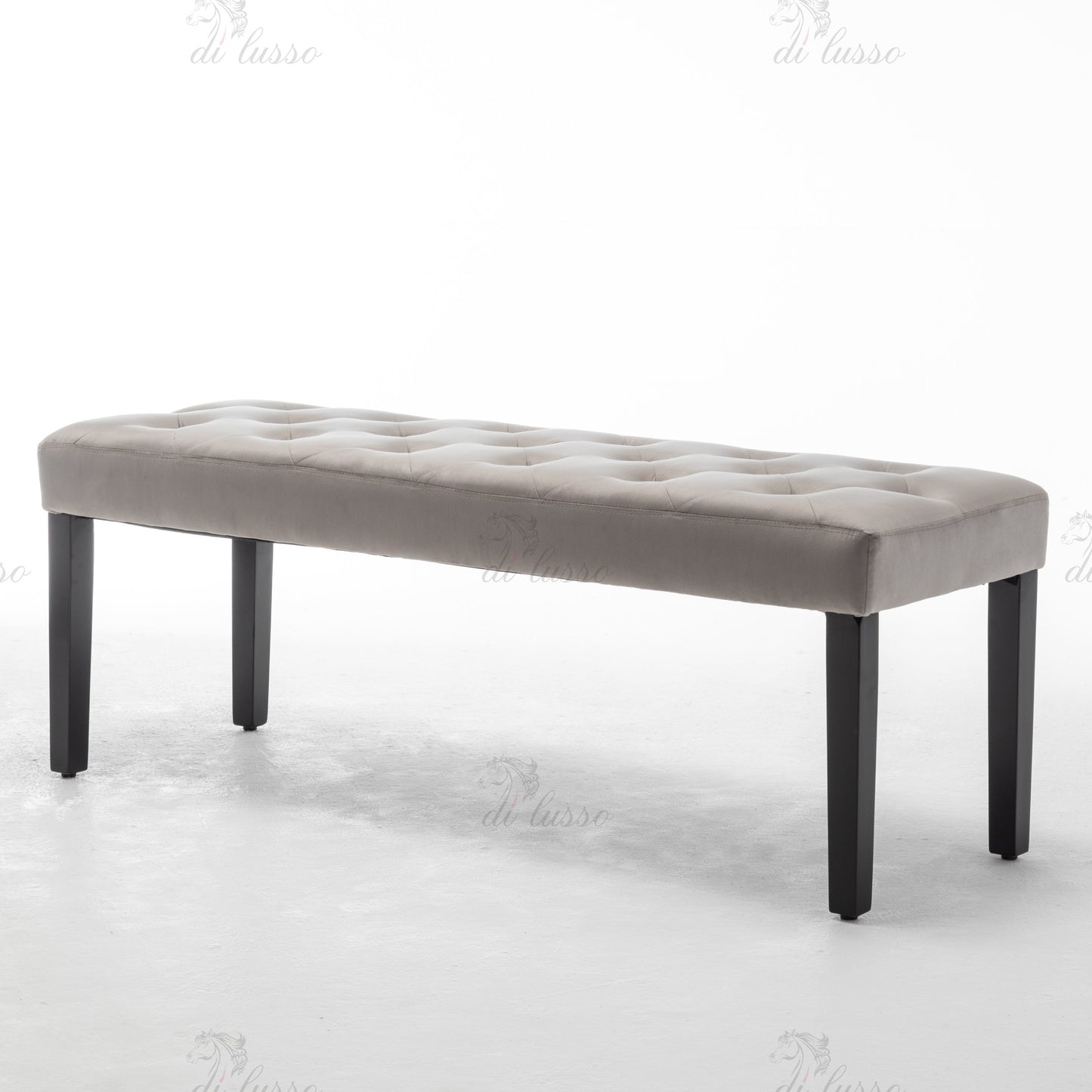 Elan Dark/Light Grey Velvet Bench