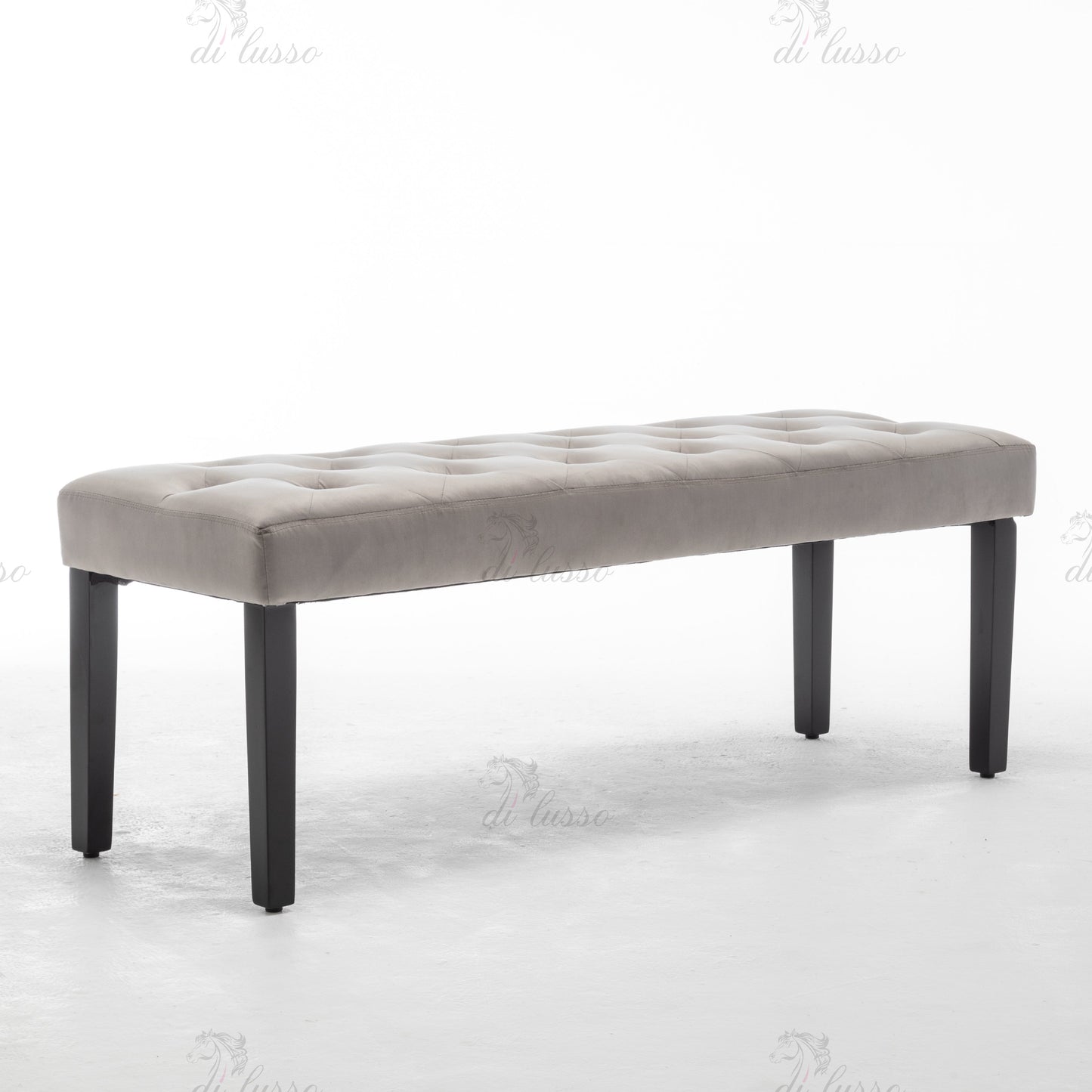 Elan Dark/Light Grey Velvet Bench