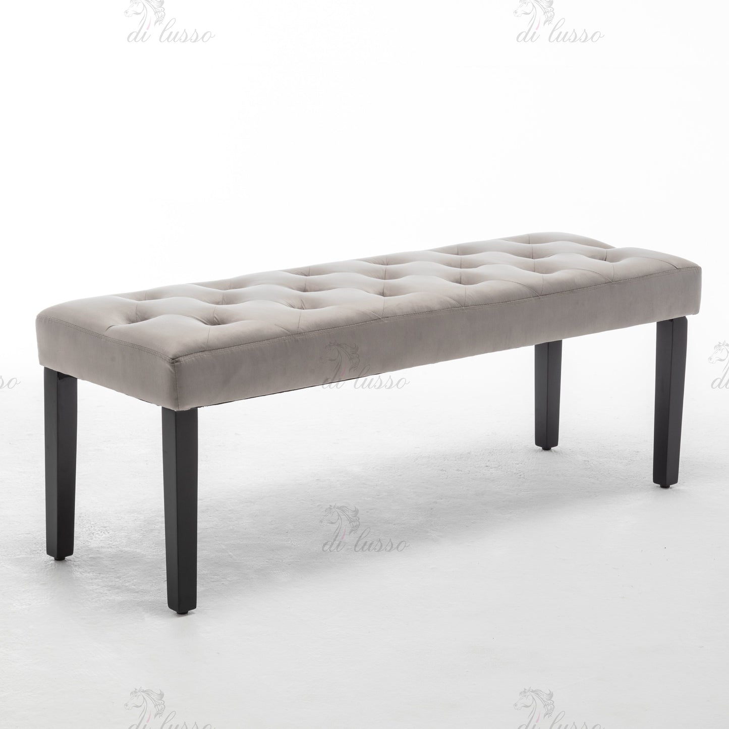 Elan Dark/Light Grey Velvet Bench