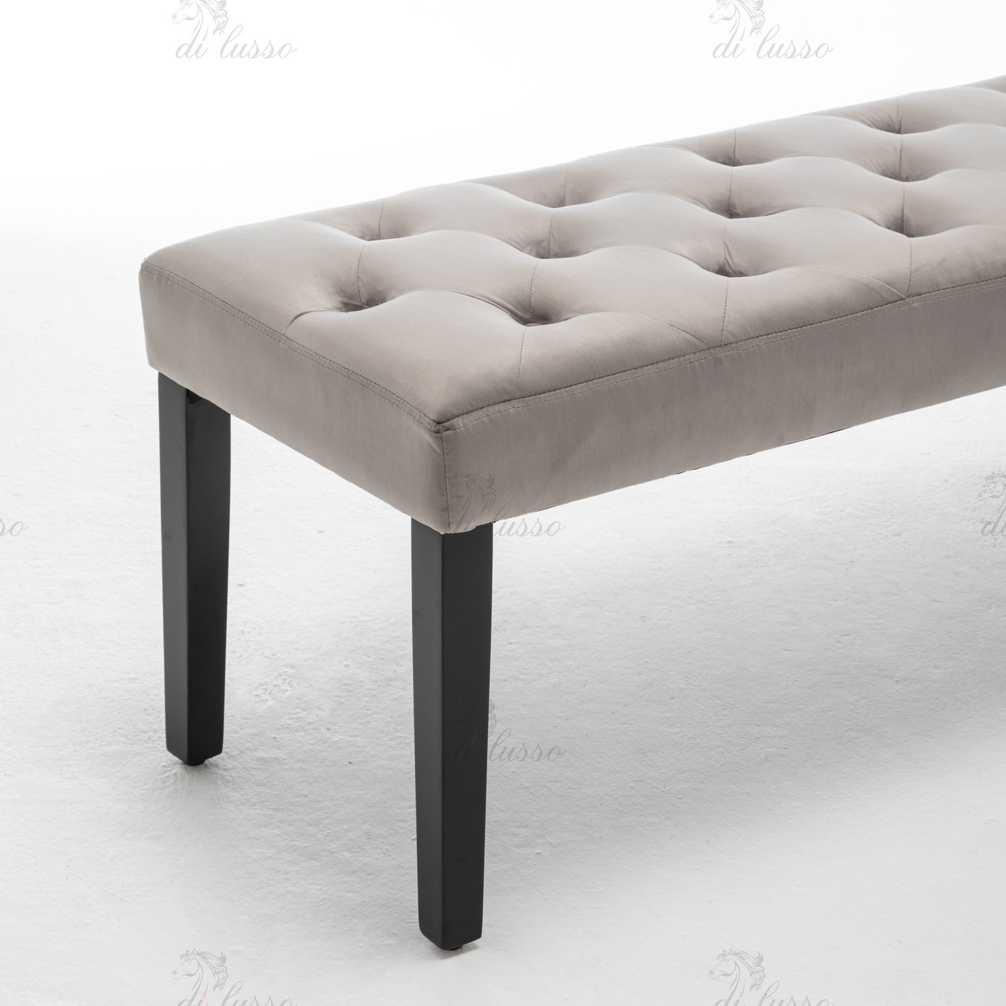 Elan Dark/Light Grey Velvet Bench