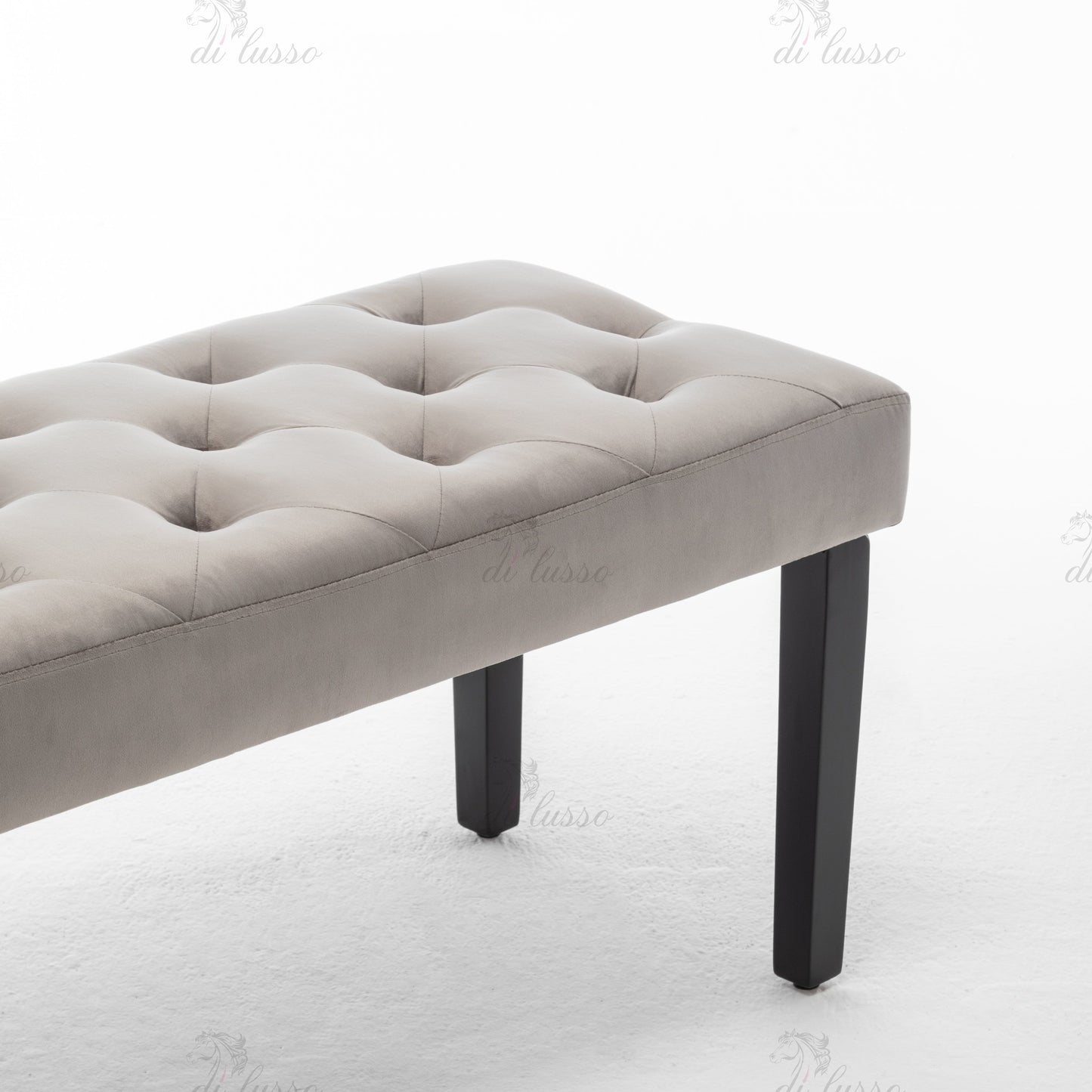Elan Dark/Light Grey Velvet Bench