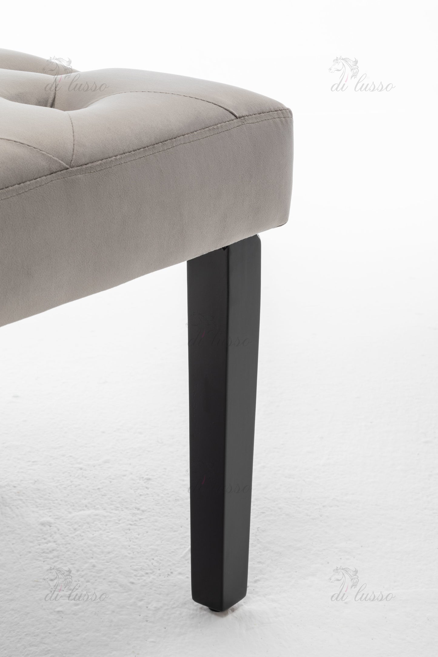 Elan Dark/Light Grey Velvet Bench