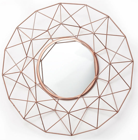 Geometric Mirror in Rose Gold