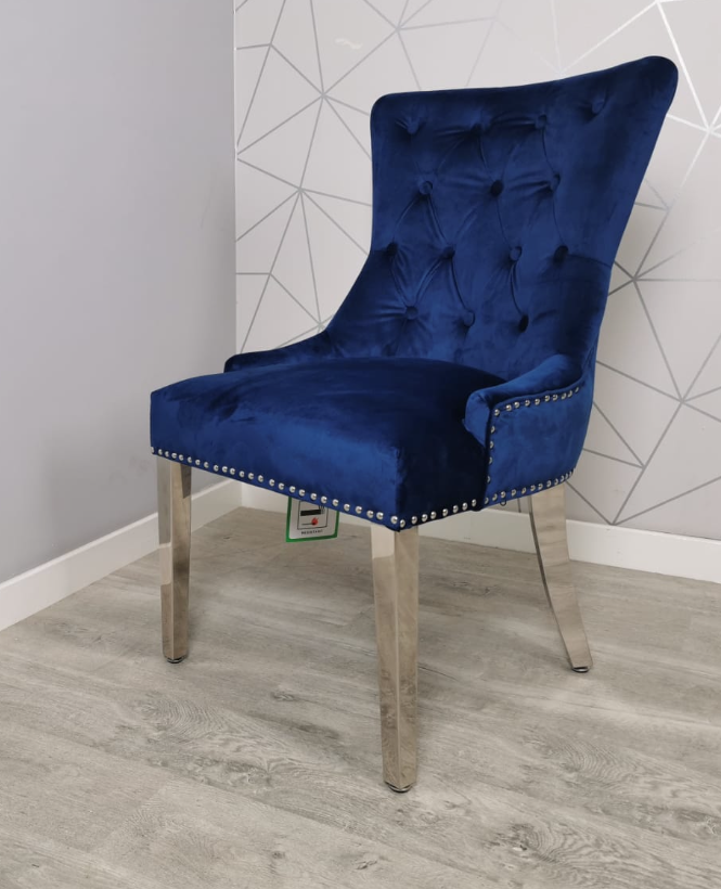 Set of 2 Panda Round Knocker Dining Chairs