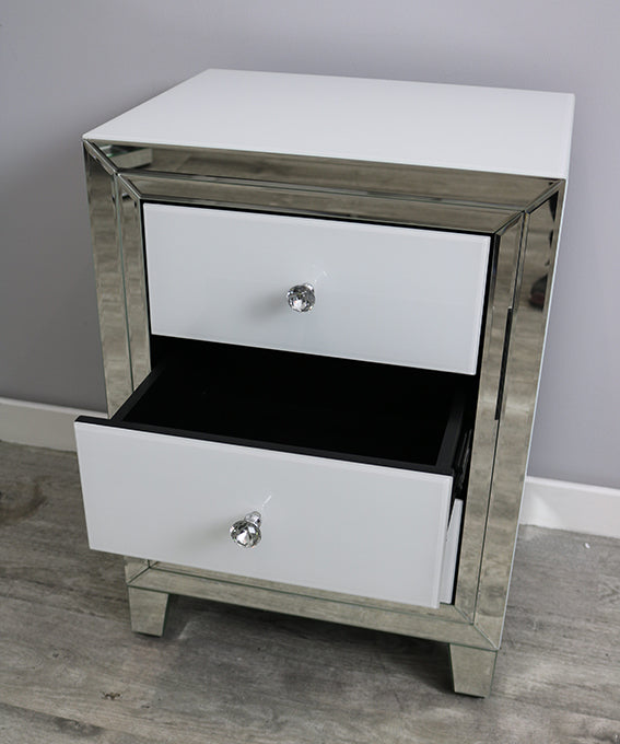 Blanco 3 Drawer Bedside Table