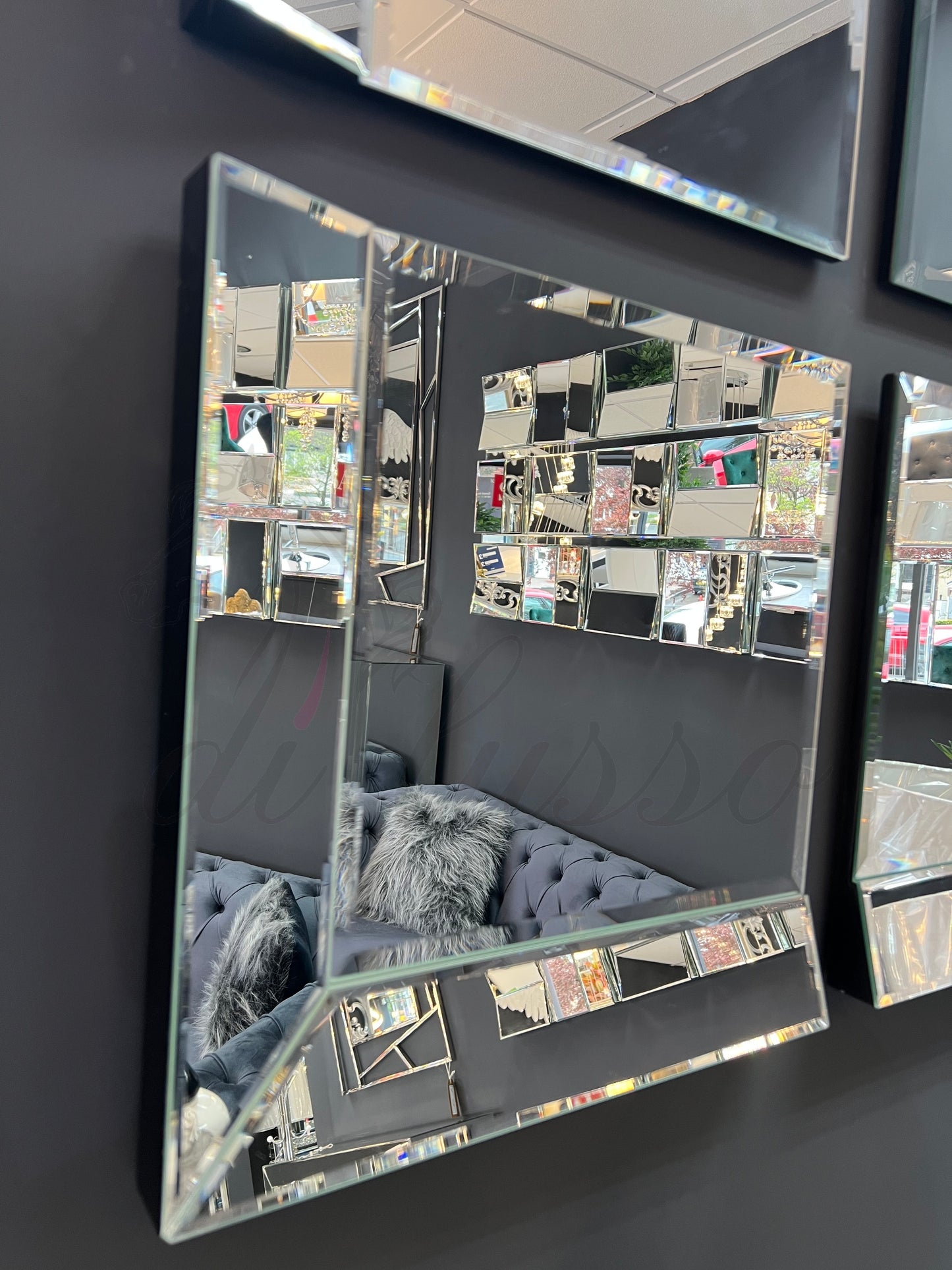Set of 6 Panel Wall Mirrors