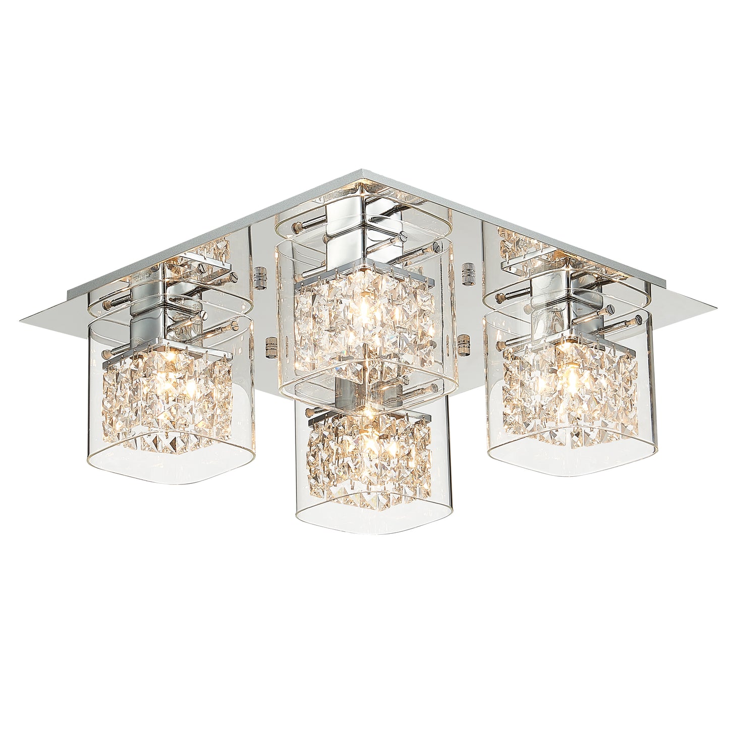 SL0454VI Vienna 4 Light Flush Ceiling Light