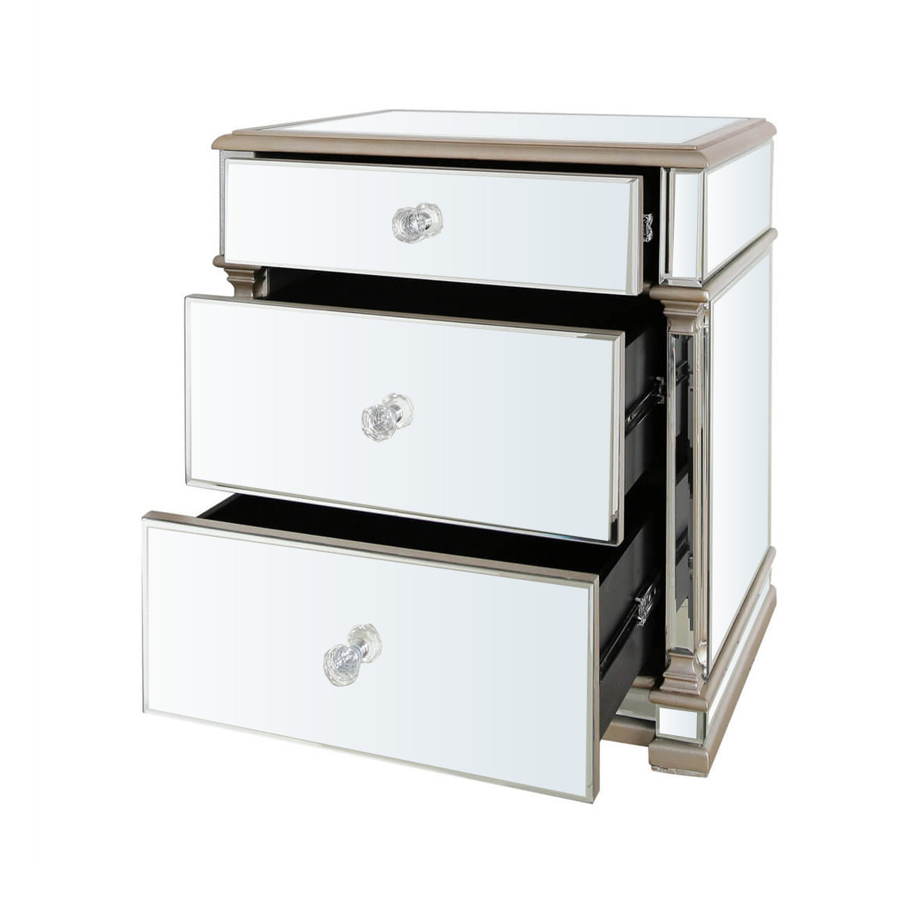 Apollo 3 Drawer Bedside Table