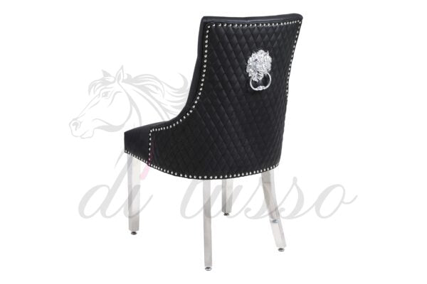 Paris Faux Lather PU Black/Grey Dining Chairs