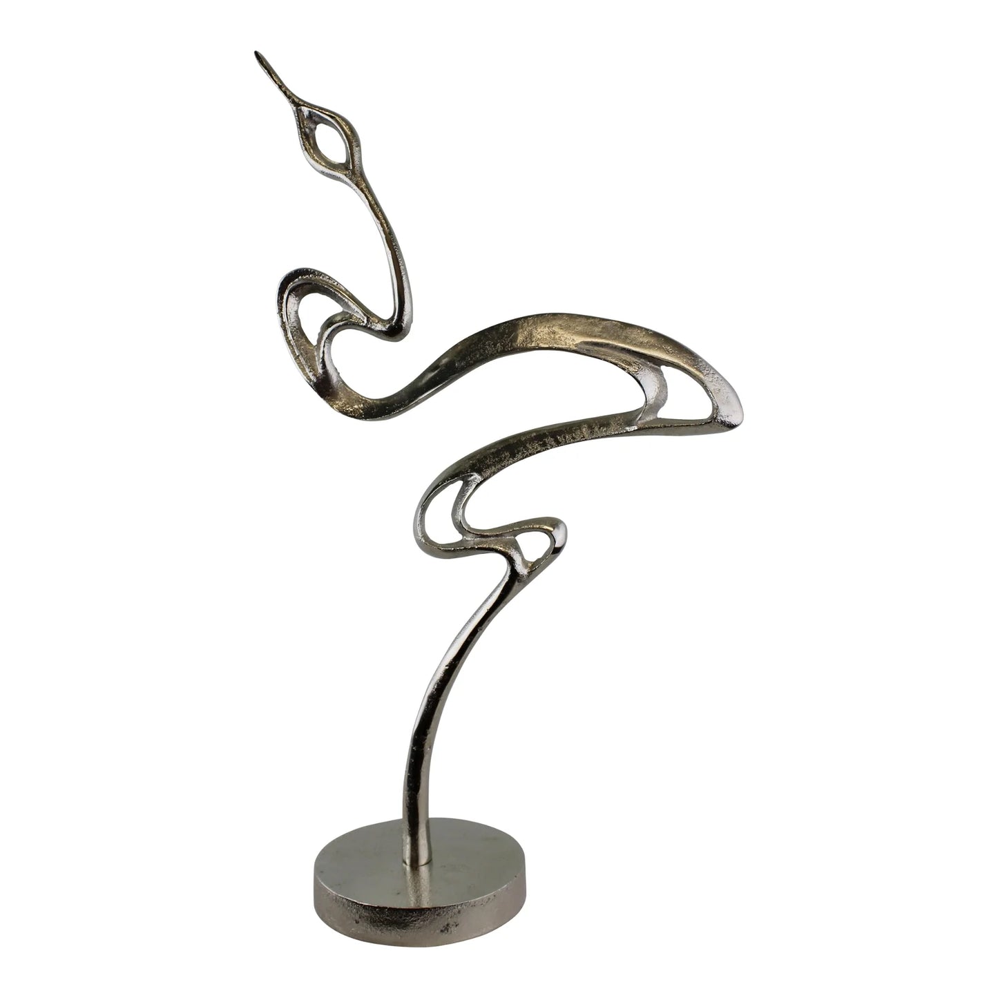 Silver Metal Heron Ornament, Standing