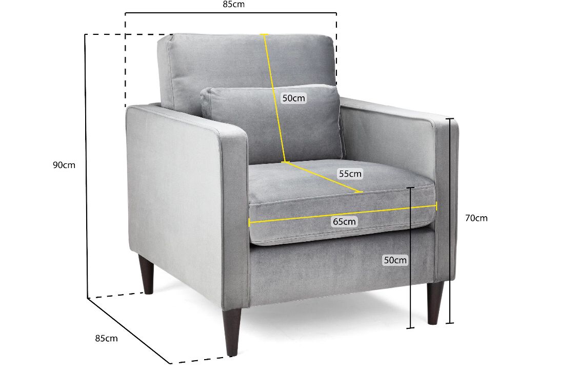 Mayfair Armchair In Plush Grey