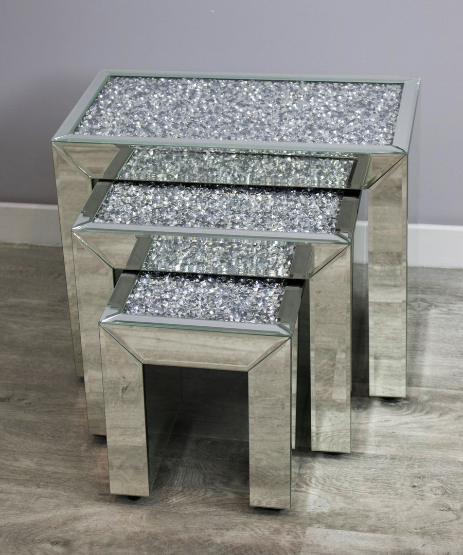 Crushed Diamond Nest Of Tables