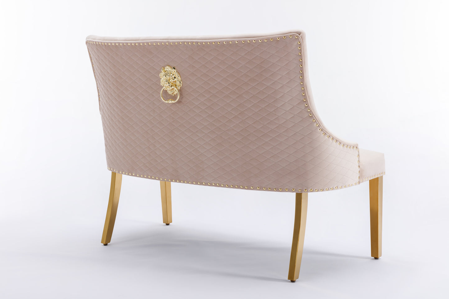 Paris Plush Velvet Gold Bench