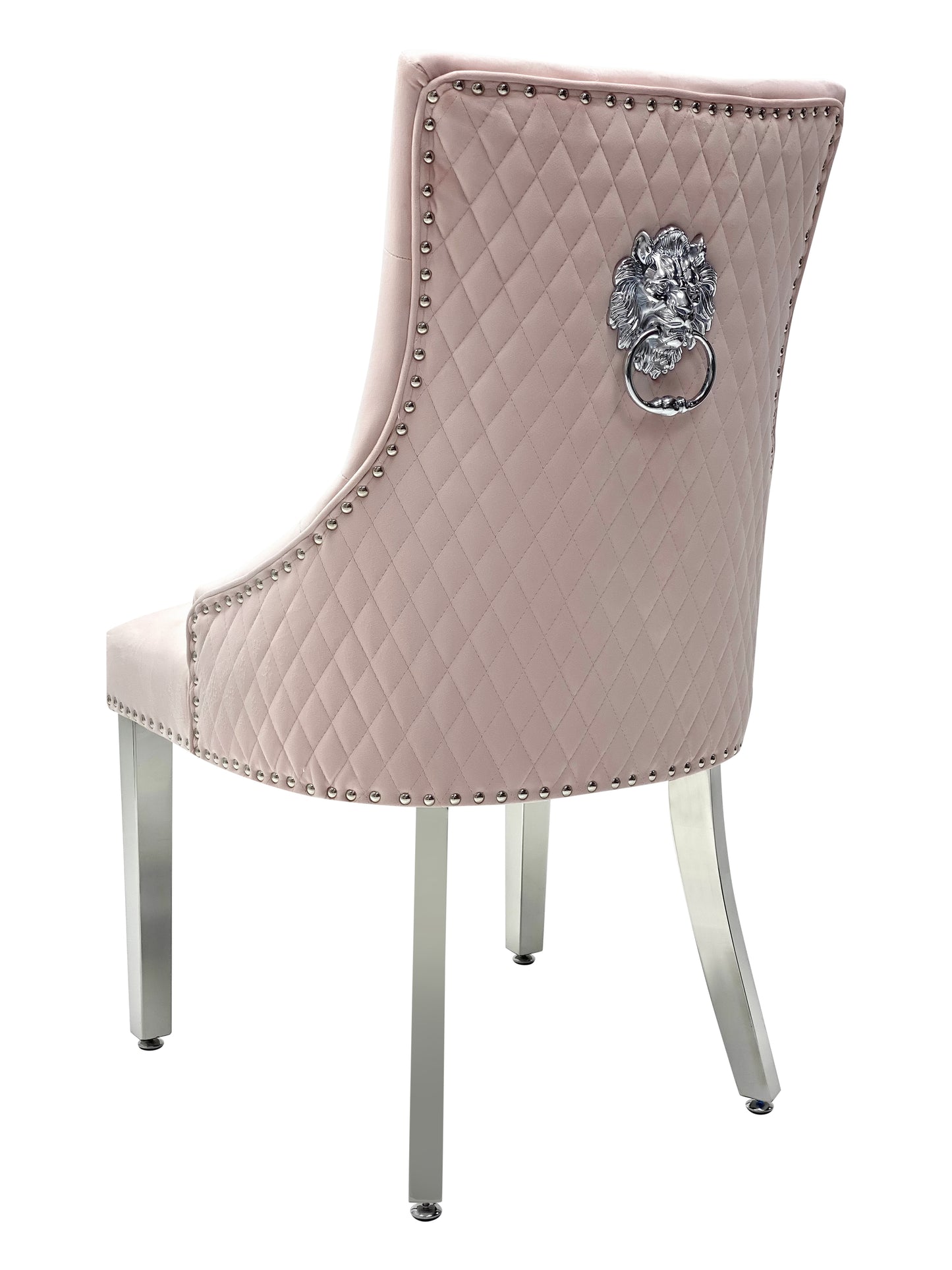 Paris Plush Velvet Lion Knocker Dining Chairs