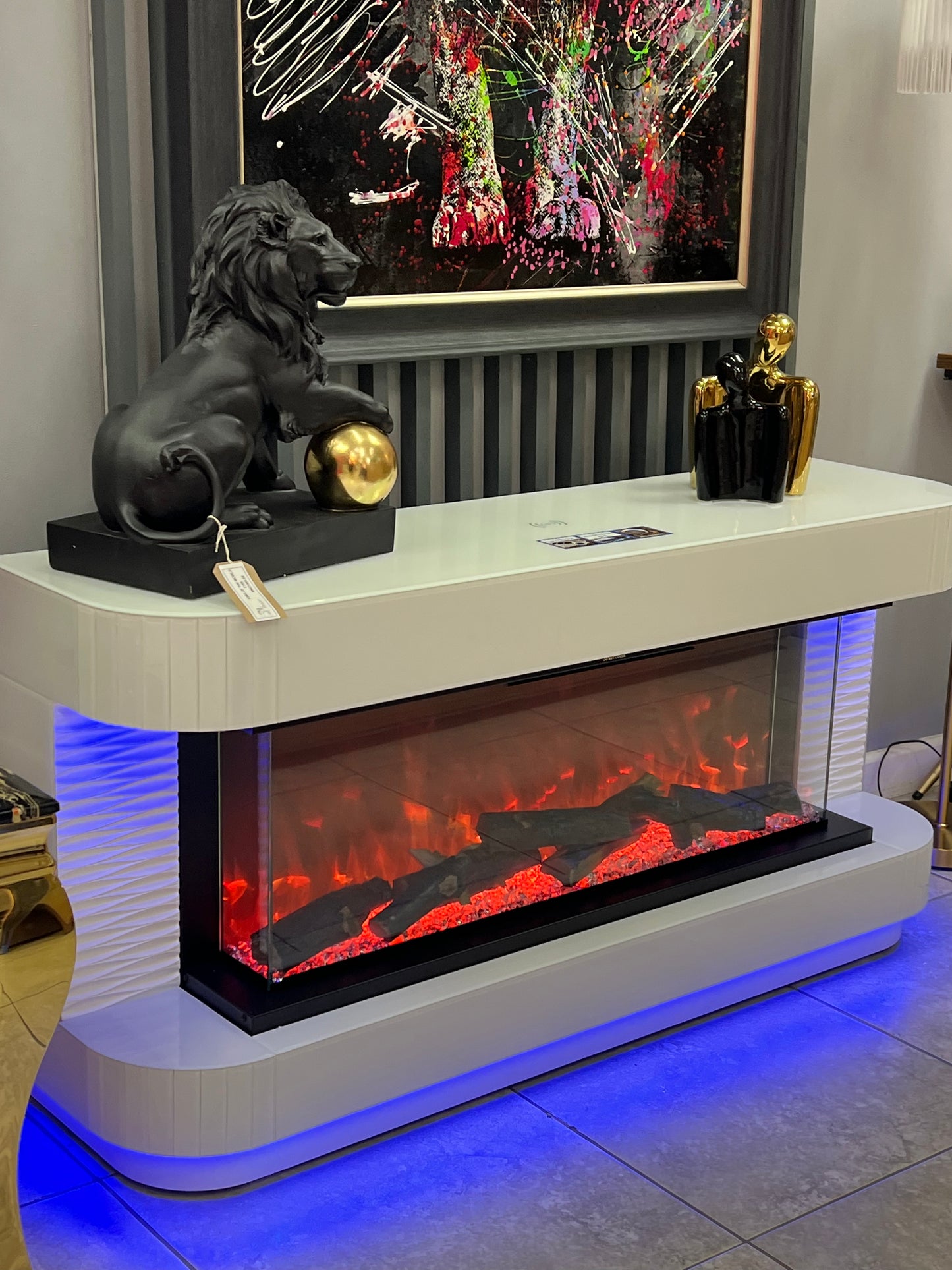 Tv/Media Entertainment Unit With Fireplace