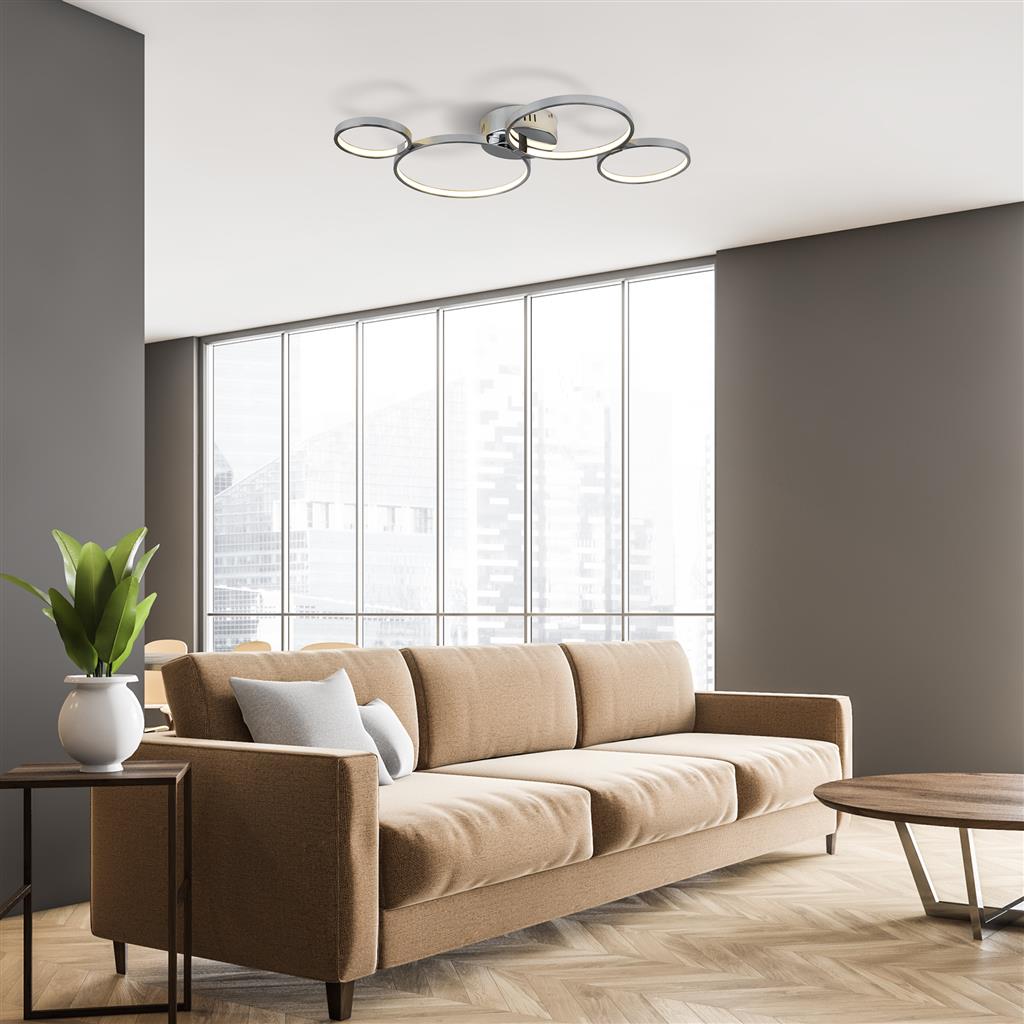 4Lt Ring Flush - Chrome Metal