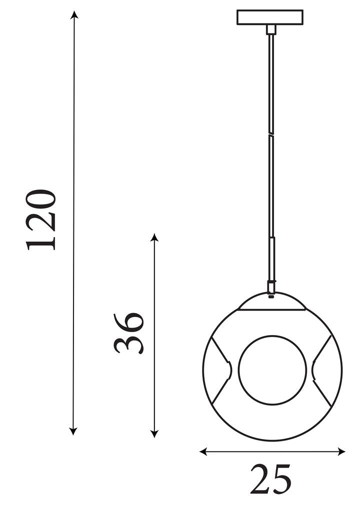 Single Pendant - Black Metal & Champagne Punched Glass