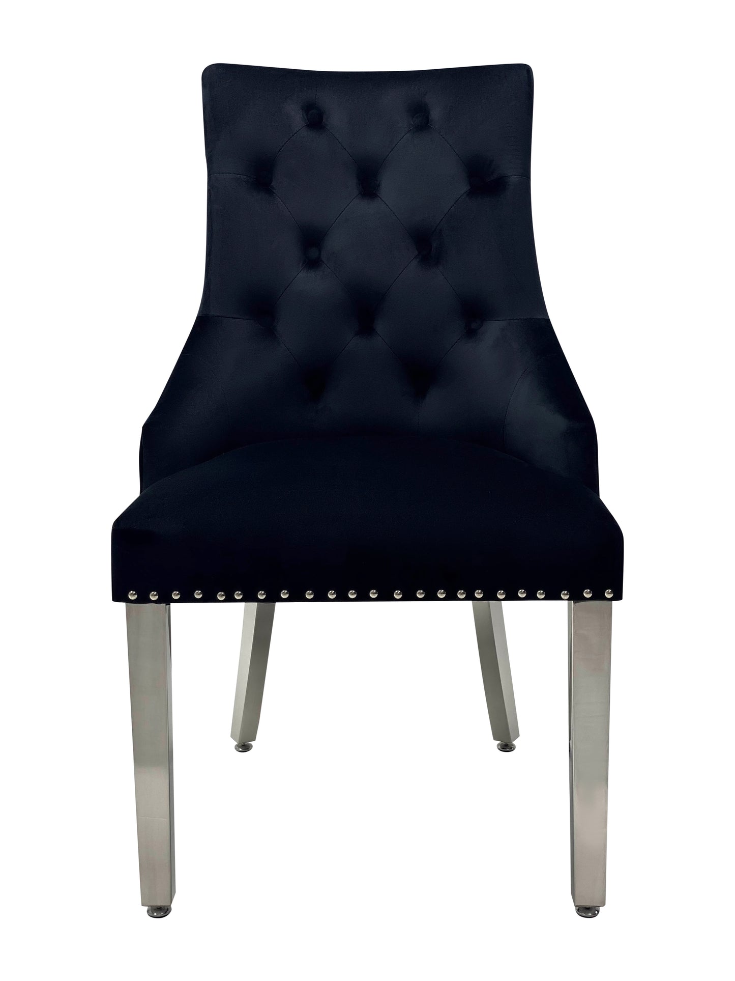 Paris Plush Velvet Lion Knocker Dining Chairs