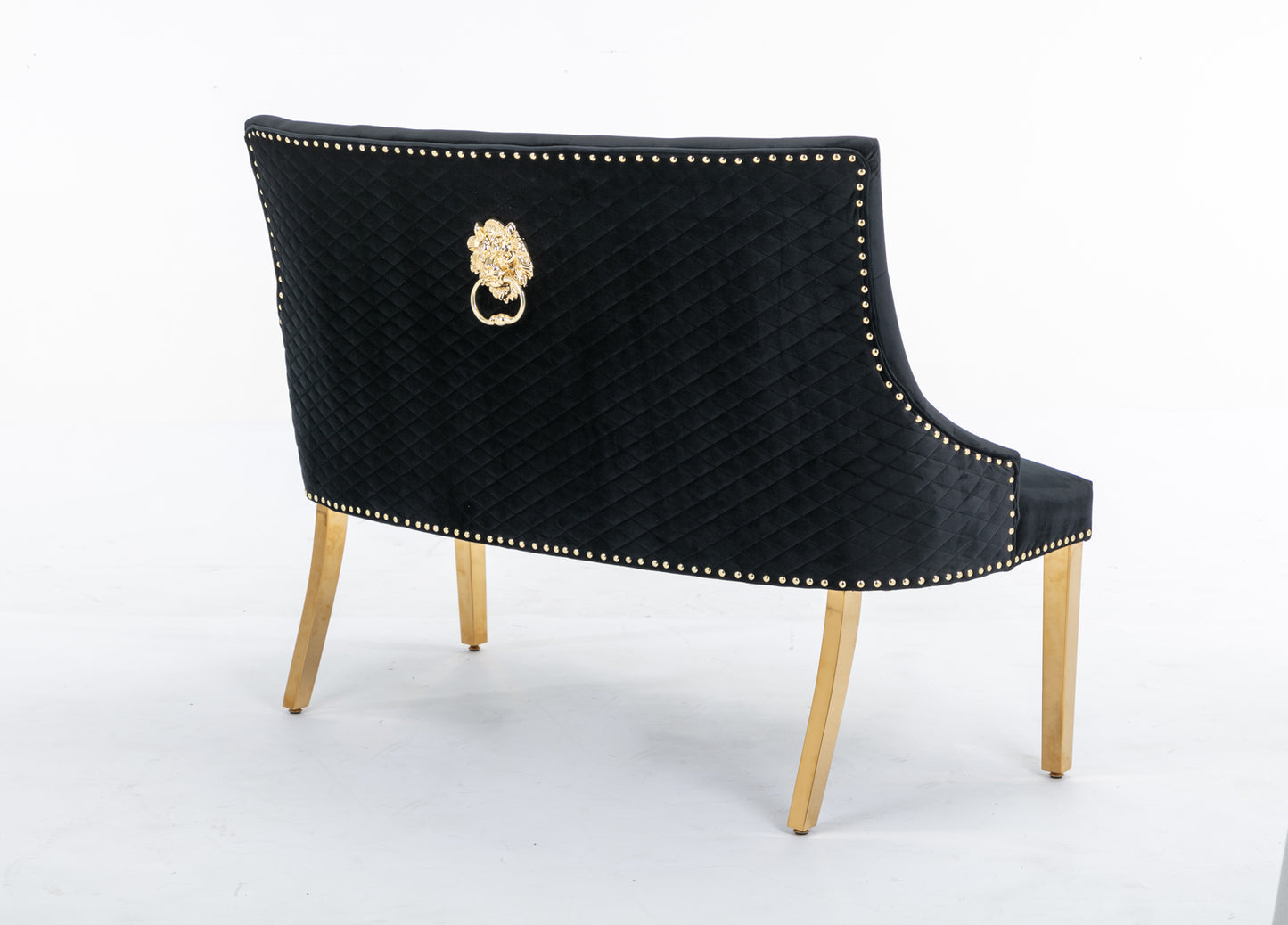 Paris Plush Velvet Gold Bench