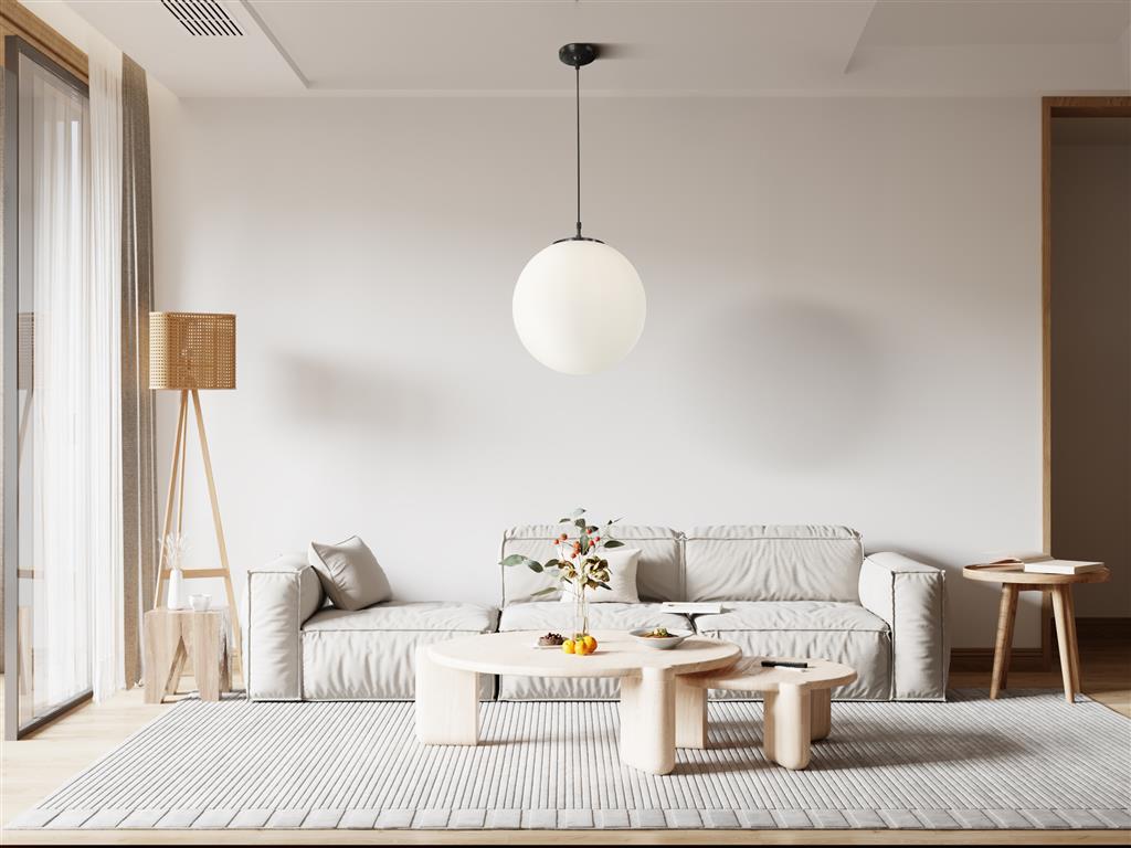 Atom Pendant - Black Metal & Opal Glass