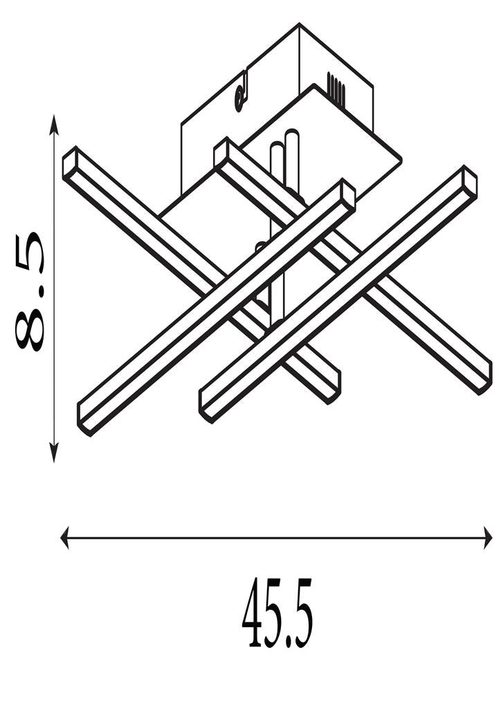 Matrix 4Lt/6Lt Flush - Black Metal & Opal